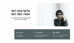 Photographer Contacts - Professional Website Design