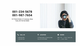Photographer Contacts - Custom Landing Page