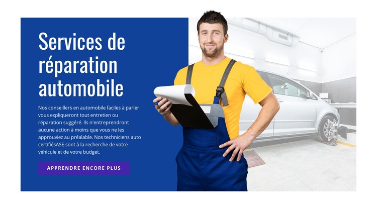 Réparation et services électriques Maquette de site Web