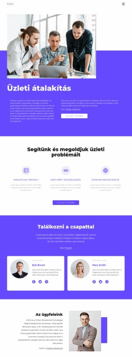 Globális Menedzsment Tanácsadó Cég - HTML Weboldal Sablon
