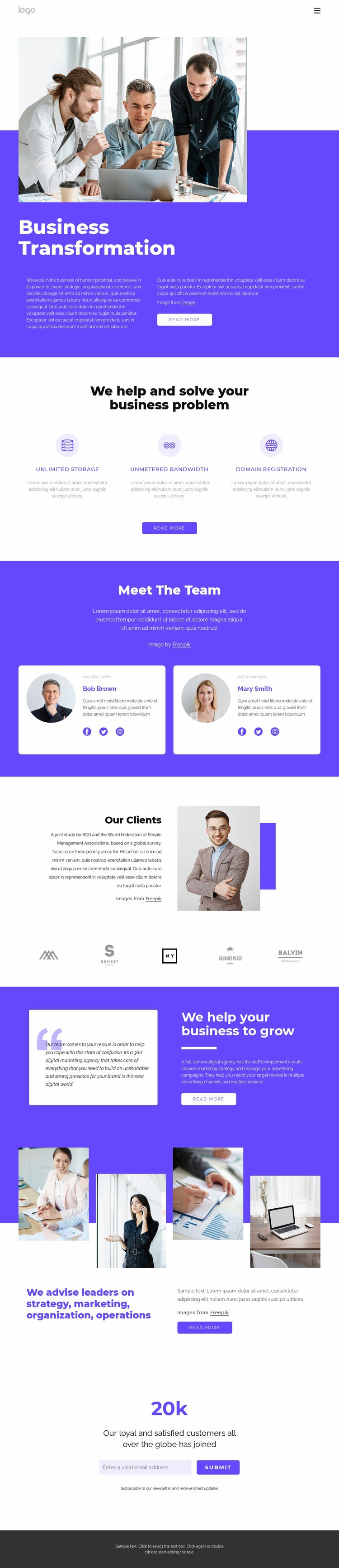 Global management consulting firm Squarespace Template Alternative