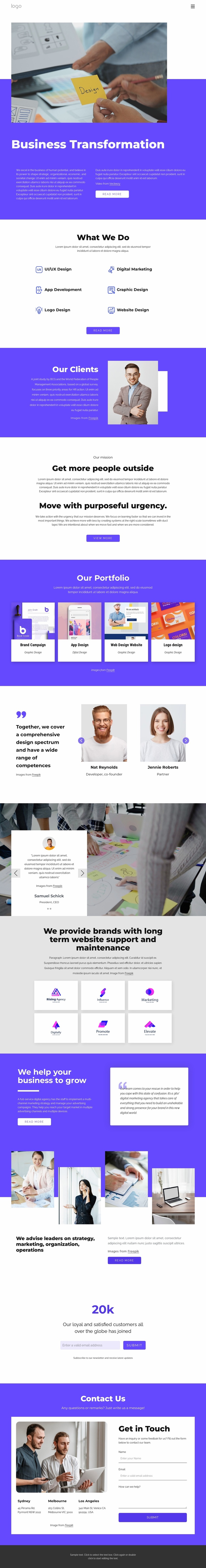 Global management consulting firm Website Template