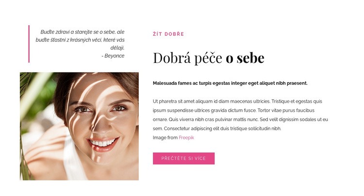 Dobrá péče o sebe Šablona CSS