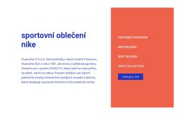 Zdarma HTML Pro Sportovní Oblečení Nike