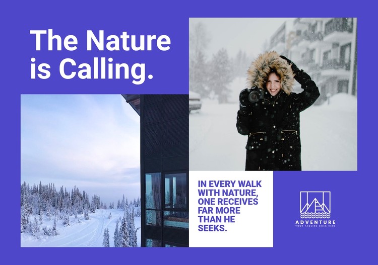 Winter natuurwandelingen CSS-sjabloon