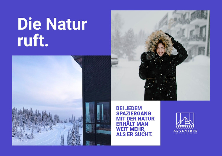 Winter Naturwanderungen HTML-Vorlage