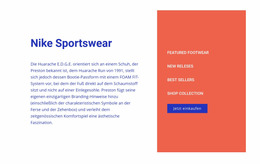 Nike Sportswear - Anpassbare Professionelle Joomla-Vorlage