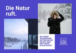 Winter Naturwanderungen - Kostenlose Website-Vorlage