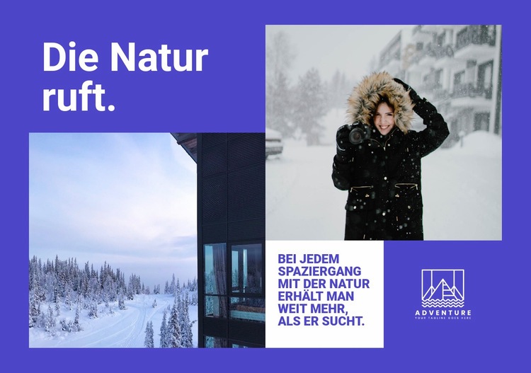 Winter Naturwanderungen Website design