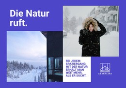 Bestes Zielseitendesign Für Winter Naturwanderungen