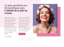 Diseño De Sitio Web Para Cuidado De La Piel De Verano