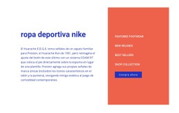 Nike Ropa Deportiva - Plantilla HTML5