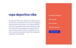 Nike Ropa Deportiva Plantilla De Una Página