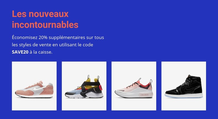 Tendances de la mode sportive Conception de site Web