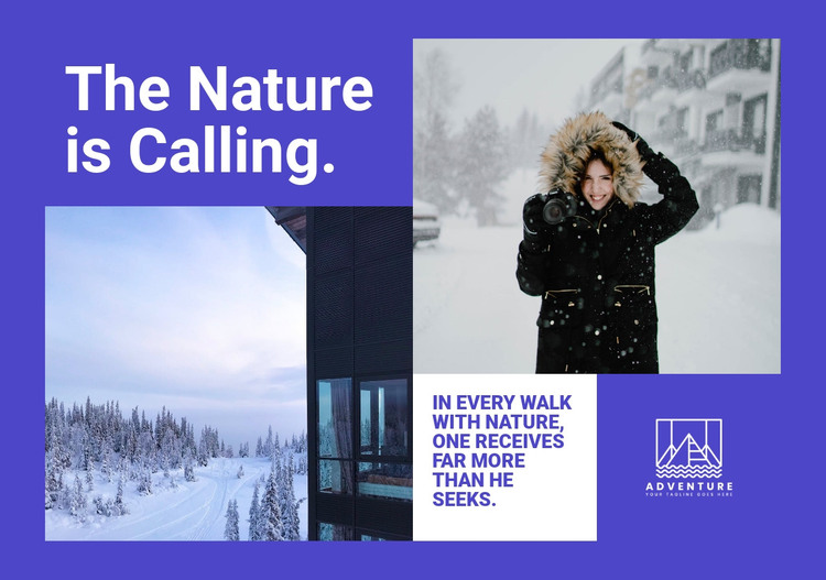 Winter nature walks Homepage Design