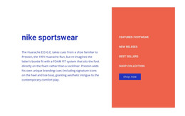 Gratis HTML Voor Nike Sportkleding