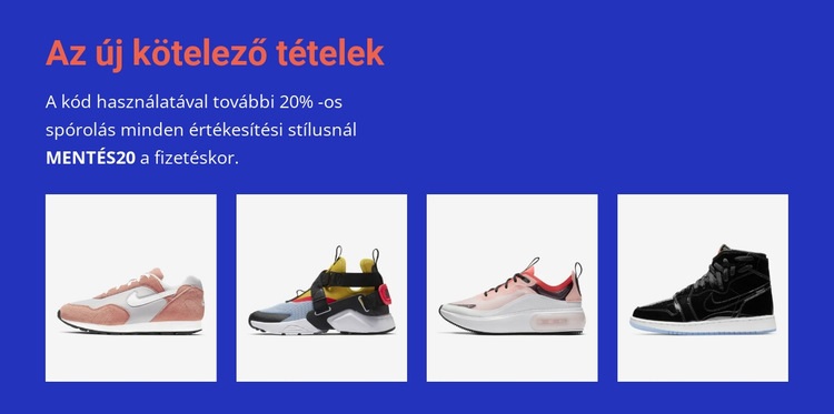 Sport divatirányzatok Weboldal tervezés