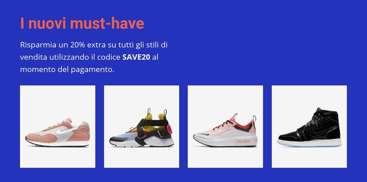 Tendenze della moda sportiva Mockup del sito web