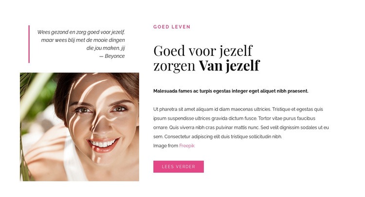 Goed voor jezelf zorgen HTML5-sjabloon