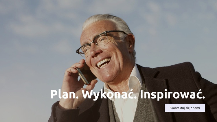 Inspiracja ludzi sukcesu Szablon witryny sieci Web