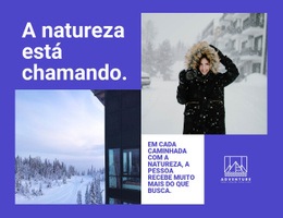 Caminhadas Na Natureza De Inverno - Website Creation HTML