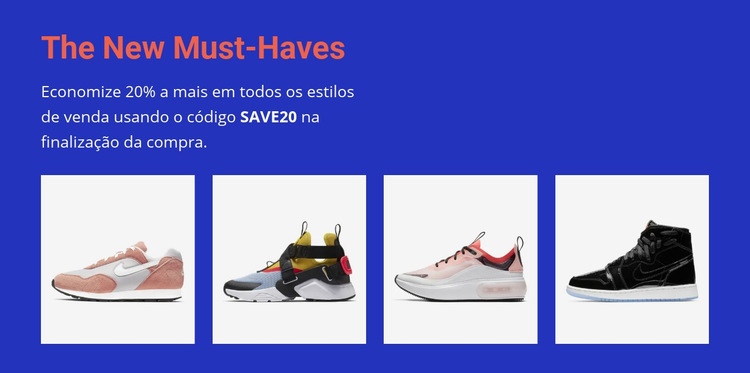 Tendências da moda esportiva Construtor de sites HTML