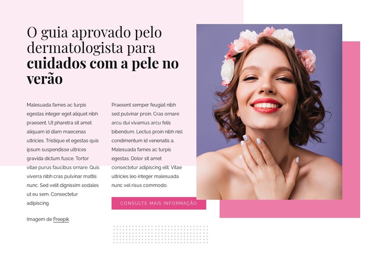 Cuidados com a pele de verão Template CSS