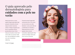 HTML Responsivo Para Cuidados Com A Pele De Verão