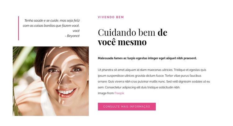 Se cuide bem Modelo de site