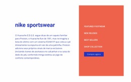 Nike Sportswear - Inspiração De Modelo De Uma Página