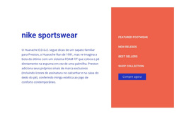 Nike Sportswear - Incrível Tema WordPress