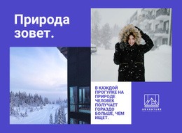 Зимние Прогулки На Природе - Website Creation HTML