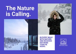 Vinterpromenader I Naturen - Website Creation HTML
