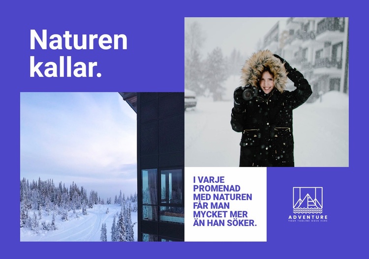 Vinterpromenader i naturen HTML-mall