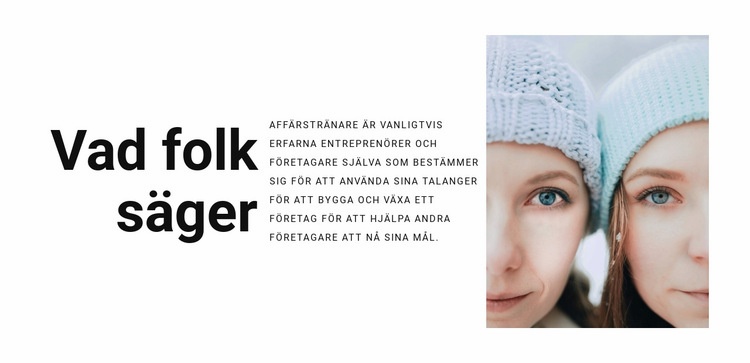 Åsikter från våra användare Mall