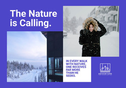 Winter Natuurwandelingen - Gratis Websitesjabloon