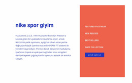 Nike Spor Giyim - Joomla Web Sitesi Şablonu