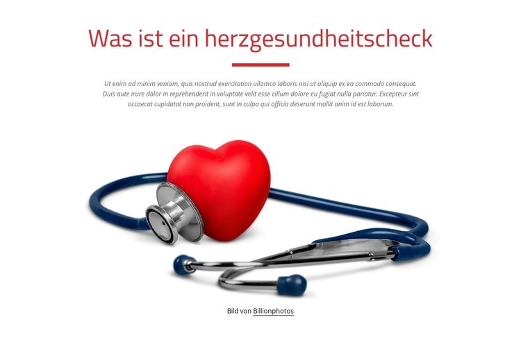 Herzcheck Website design