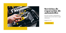 Mecánico De Automóviles Para Reparación - Plantilla De Página De Destino