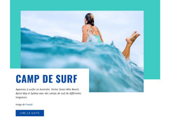 Camp De Surf Sportif - Modèle De Site Web À Télécharger Gratuitement