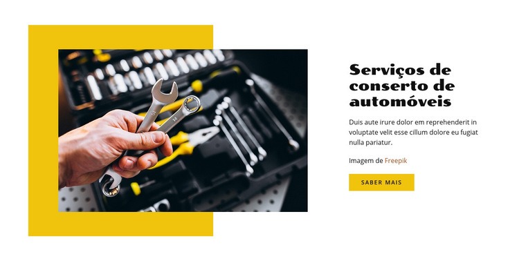 Mecânico de automóveis para conserto Construtor de sites HTML