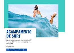 Acampamento De Surfe Esportivo - Melhor Modelo Joomla