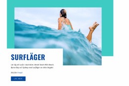 Sport Surfing Läger - Webbplatsmall Gratis Nedladdning