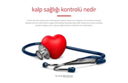 Kalp Kontrolü HTML CSS Web Sitesi Şablonu