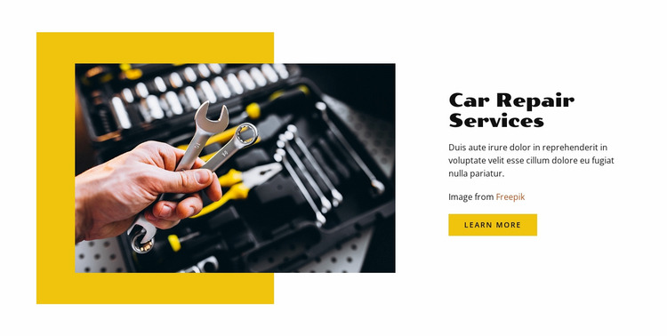 Auto mechanic for repair  Website Mockup