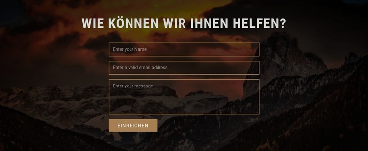 Wie wir Ihnen helfen können Website Builder-Vorlagen