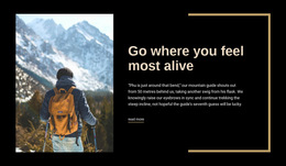 There Is No End To The Adventures - Free Landing Page, Template HTML5