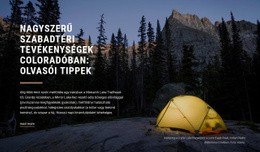 Lenyűgöző Webdizájn Nagyszerű Szabadtéri Tevékenységek Számára