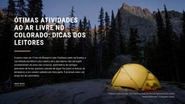 Web Design Incrível Para Ótimas Atividades Ao Ar Livre