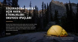 Harika Açık Hava Etkinlikleri - Web Sitesi Oluşturucu